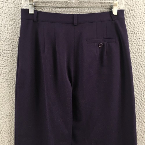 Talbots Petites Dress Pants Womens 8 Purple High Rise Zip Fly Button Casual - Picture 11 of 18