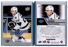 20/21 2020/21 Upper Deck AHL Autograph Auto #30 Cameron Gaunce - Reign