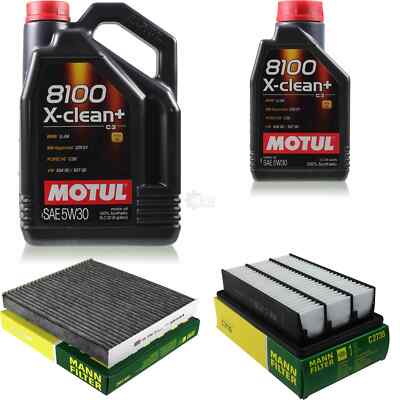 MOTUL 6 L 5W-30 MOTOR-ÖL+MANN-FILTER für Hyundai Santa Fé II CM 2.2 CRDi GLS 4x4