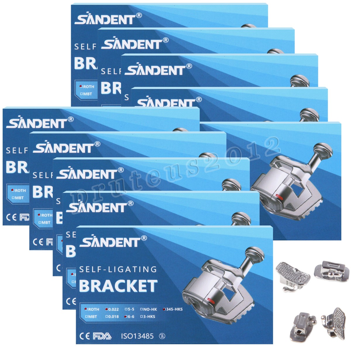 Contrangolo Dentista Soportes Autoligantes De Metal De Ortodoncia Dental Para Brace MBT/Roth 0.022" 3.4.5 Con Ganchos (ROTH 022 3 Dentifricio Colgate - Foto 7