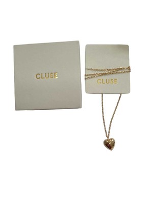 Essentielle Heart Charm Chain Necklace, Gold Colour