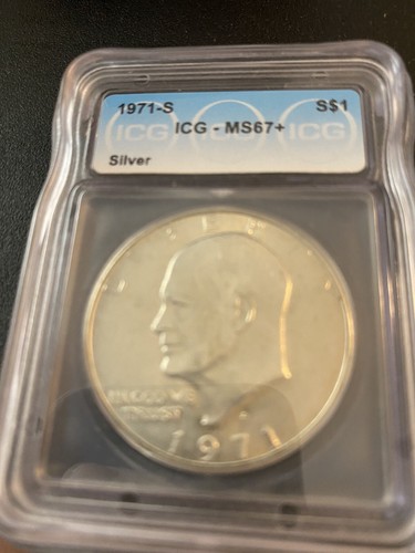 1971-S SILVER IKE ICG MS67+ SCARCE THIS NICE Retail $7150.00