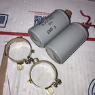 (x2) ELNA GREY Capacitor Set 100μF 500V Black-Neg w/Brackets for Kenwood TS-820S