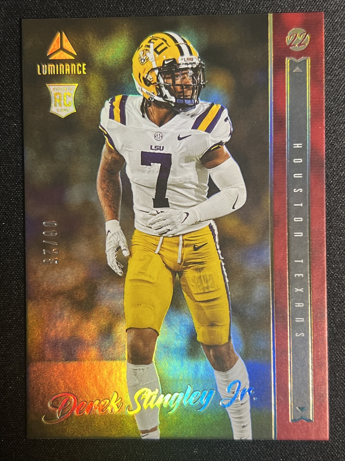 2022 Luminance DEREK STINGLEY JR Houston Texans #138 Rookie Red #/25