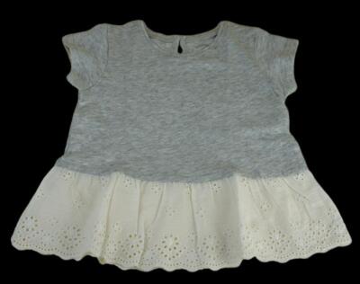 Mädchen George Strand Kleid Sommerkleid Gr 98 Kinderkleid Festkleid Grau Weiß