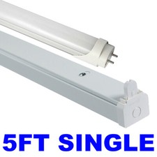 LED T8 Tube Bright Source Fluorescent Tube 5FT Single Light Fitting Ceiling Wall