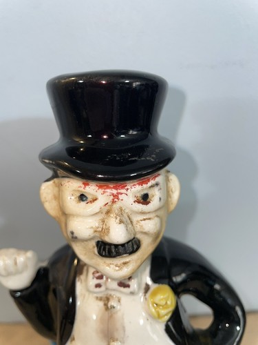 VINTAGE 50'S JAPAN HOBO CLOWN SITTING ON BARREL DECANTER W/ 3 Mugs - Picture 4 of 24