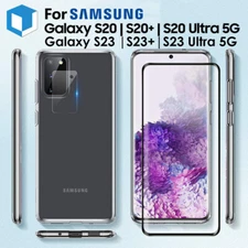 Fr Samsung S20 Ultra Front+Camera Lens Tempered Glass Screen Protector+Back Case