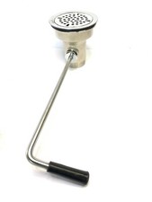 Twist Lever Handle Waste Strainer 3.5 Commercial Sink Drain Opening