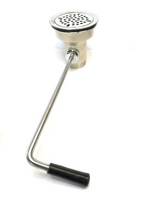 Twist Lever Handle Waste Strainer 3.5  Commercial Sink Drain Opening