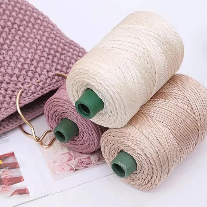 250g Crochet Yarn Ice Silk Chunky Rope Thread Hand Knitting Bag Hat Shoes  DIY