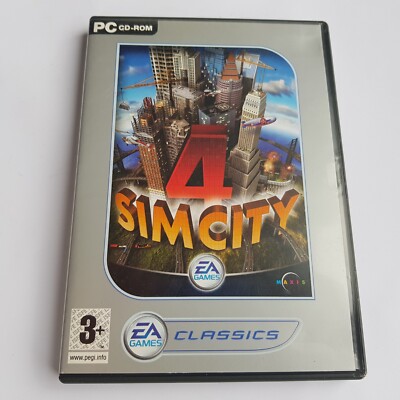 Sim City 4 PC Videospiel CD-ROM Windows Spiel PAL 2 Disc 2004 EA Einlagen