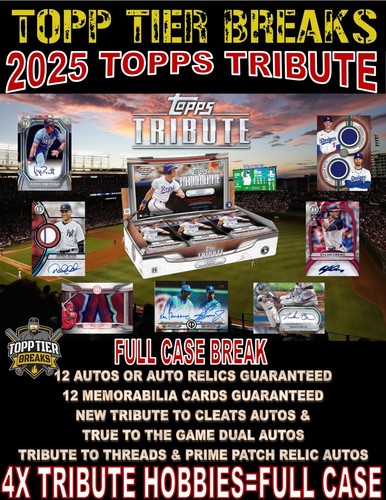 SAN DIEGO PADRES 2025 TOPPS TRIBUTE 4X HOBBY BOX FULL CASE BREAK #3992