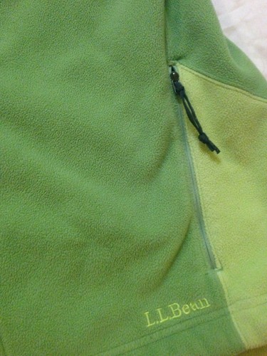 L.L.Bean Fleece Jacket Women's Size XL Green Full Zip Elastic Drawstring Bottom - Picture 2 of 12