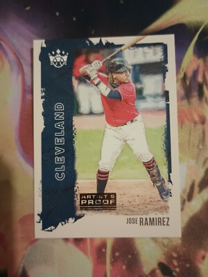 2020 JOSE RAMIREZ PANINI DIAMOND KINGS #79 GOLD ARTIST PROOF #D/49 SP SSP CARD