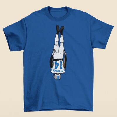 Amon Ra St. Brown Upside Down Celebration Detroit Football T-Shirt