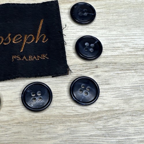 JOSEPH Jos. A. Bank Suit Set of 10 Black 4-Hole Replacement Buttons - Picture 5 of 6