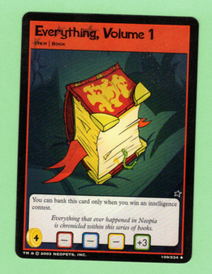 NEOPETS - EVERYTHING, VOLUME 1 2003 BASE SET 109/234 (003)