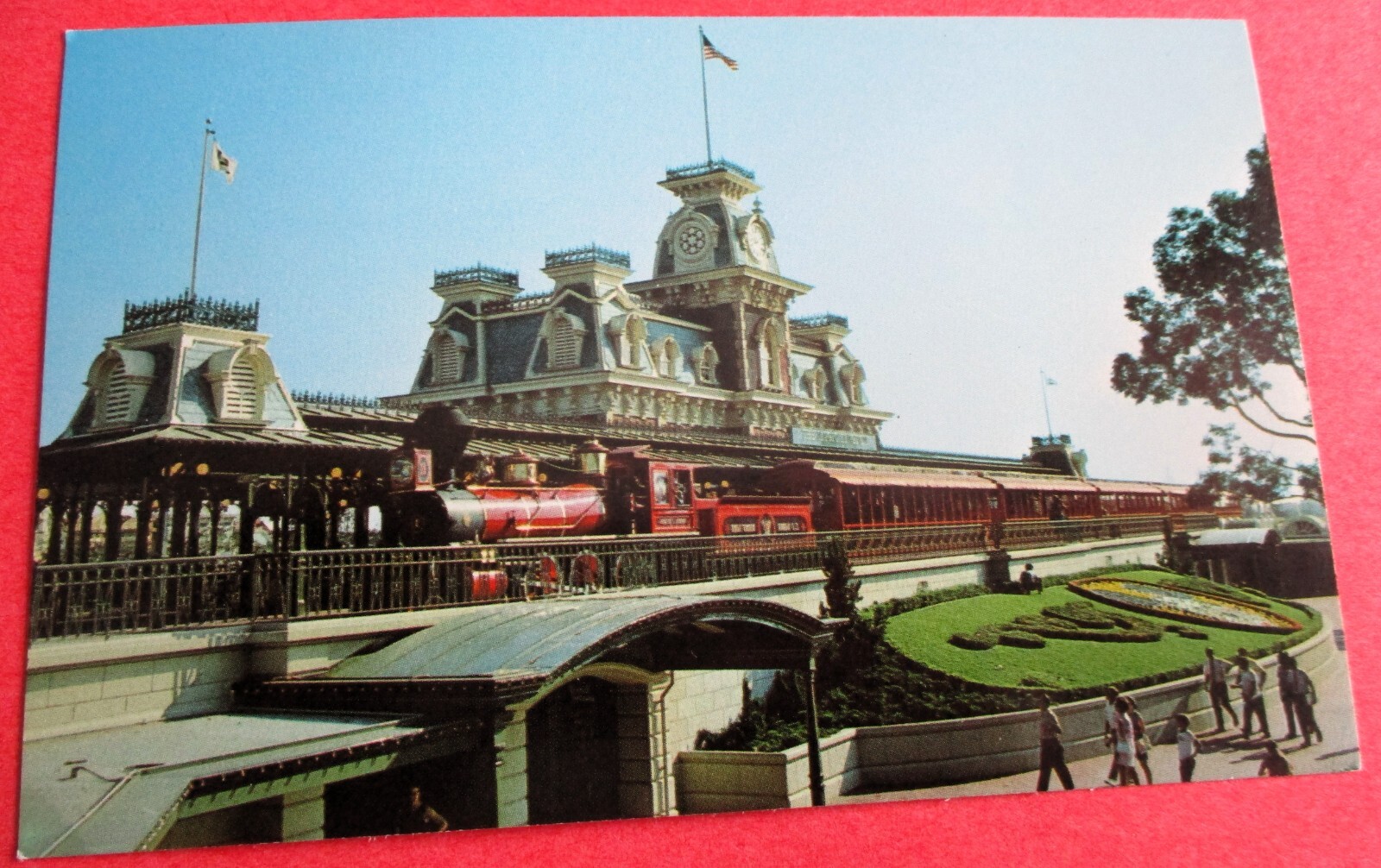 Vintage Unused Walt Disney World Steam Railroad Postcard-image