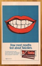 Twizzlers Candy 1985 vintage impreso anuncio/póster auténtico retro comida promoción arte años 80