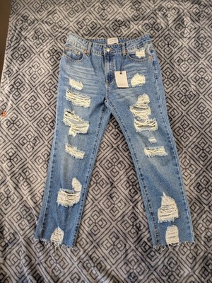 LITZ by Uniq Distressed Light Wash Jeans   Size M