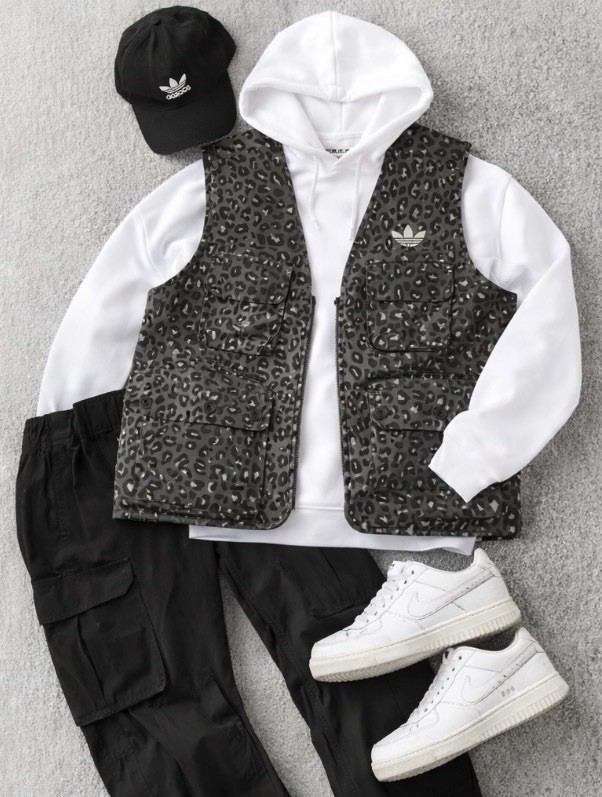 Adidas Original Leopard Print Utility Vest Streetwear GorpCore Festival Rare  S image 2
