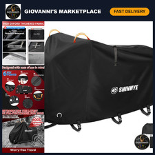 Waterproof Bike Cover 600D Heavy Duty Tarp for Mountain Road Bikes, UV Dust Wi