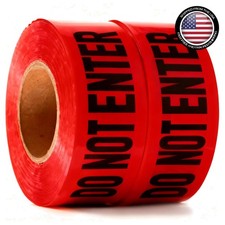 Danger Do Not Enter Tape - 2 Pack, Durable for Construction & Halloween Use