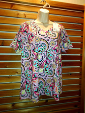 NEW Pink Art Paisley Womans Large Blouse Kim ...