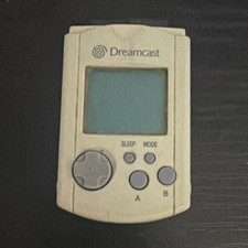 SEGA Dreamcast VMU Memory Unit HKT-7000 White 128KB LCD Controller Attach