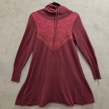 PRANA  A Line Boho Sweater Dress Women's Size Medium Hooded Casual Comfy Cozy