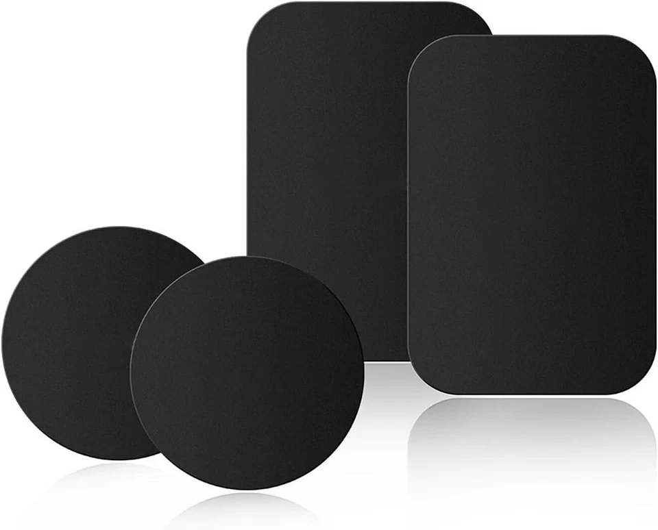8 PCS Adhesive Metal Plates Sticker – Round & Rectangular for Magnetic Phone Hol - Image 2 of 4