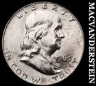 1963-D Silver Franklin Half Dollar - Splotchy  Choice Gem Brilliant Unc  #G8244
