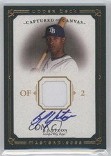 2008 Upper Deck Masterpieces Captured on Canvas Jerseys BJ Upton #CC-BU Auto 1u0