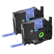2P For Brother P-Touch PT-H110 D210 TZe-531 TZ-531 Black on Blue Label Tape 12mm