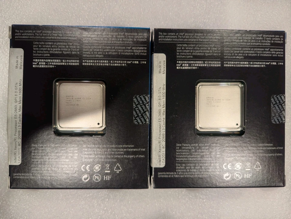 [NEW SEALED] [2x CPUS] Intel Xeon Processor E5-2660 20M Cache 2.20 GHz 8.00 GT/s - Image 2 of 3