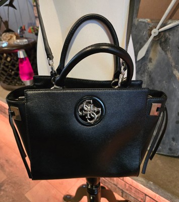 Guess Open Road Handbag Over The Shoulder Black Logo 