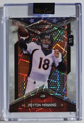 2026 WILD CARD LAZER HOLO SP 1/1 PEYTON MANNING DENVER BRONCOS HOF LEGEND MINT💰