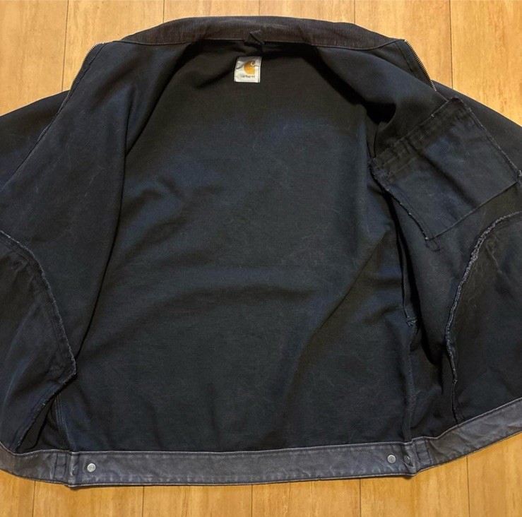 【幻級】Carhartt デトロイトジャケット JU1205 ブラック 裏地なし Carhartt Detroit Jacket JU1205 Black Unlined XL Vintage