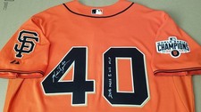 MADISON BUMGARNER Signed Jersey 2014 San Francisco Giants Orange World Series