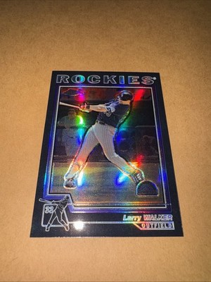 Pristine MINT Larry Walker 2004 Topps Chrome Black Refractor Black Border Wow