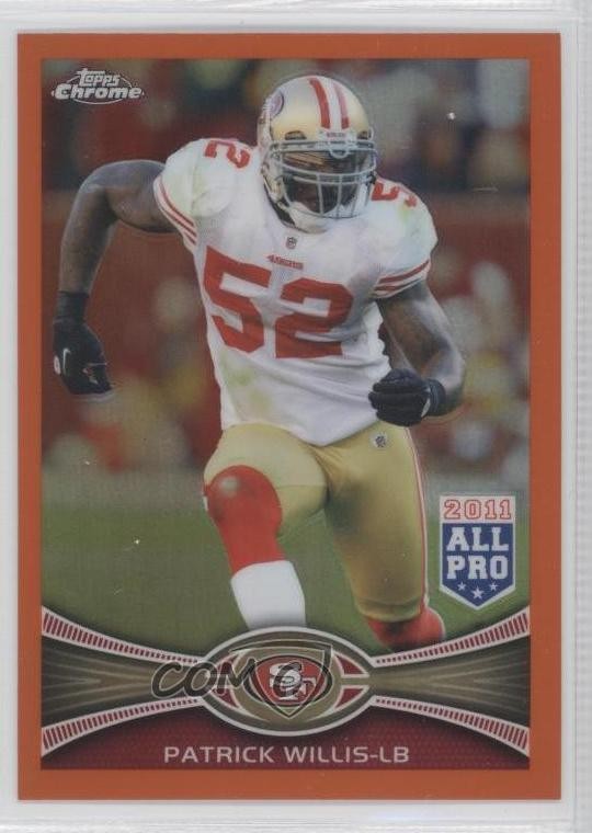 2012 Topps Chrome All-Pro Retail Orange Refractor Patrick Willis #80 HOF mi7