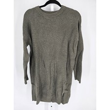 GAP Womens Sz M Knee Length Sweater Dress Long Sleeve Olive Green