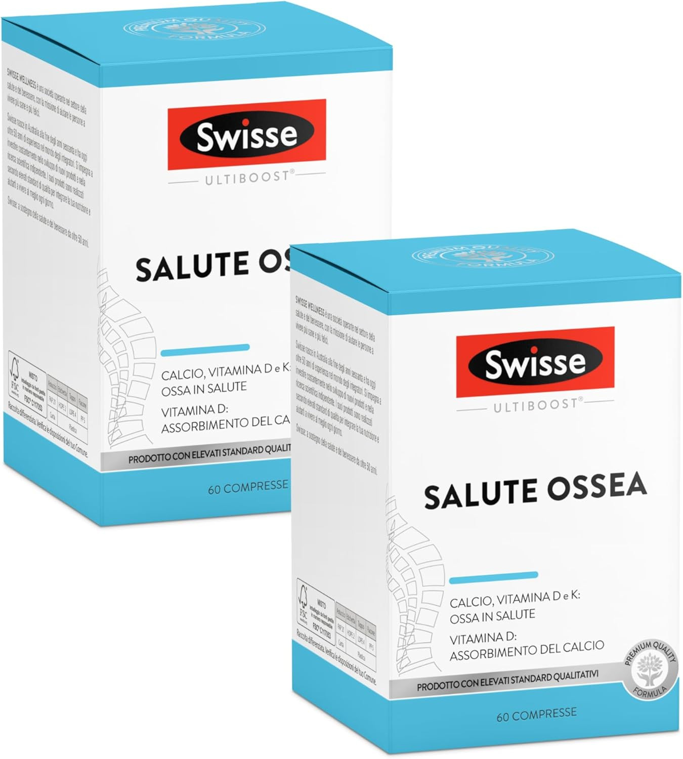 Ultiboost - Integratori Alimentari Con Vitamina D3 K2 E Calcio, Integratore Donn