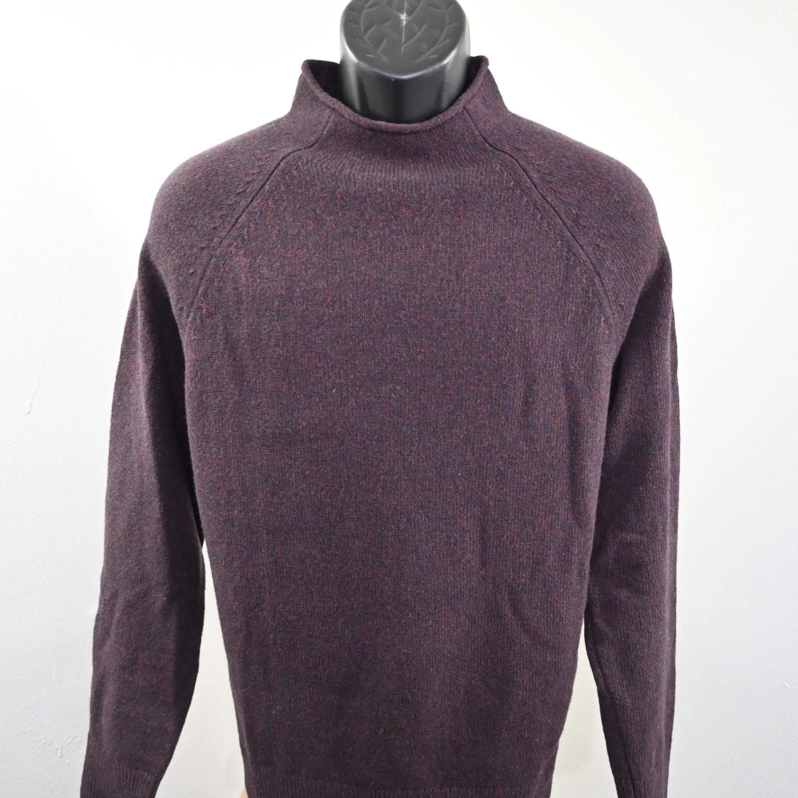 Banana Republic Italian Wool Sweater Mens Large Dark Red Long Sleeve Pullover