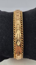 Vintage Gold-Tone Bracelet MTLQ 33g Geometric...