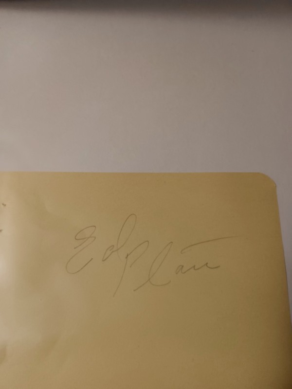 Rare Signed album page Edward Platt ? Get Smart