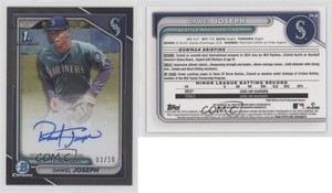 2024 Bowman Chrome Prospect Auto Black Refractor /10 Dawel Joseph #CPA-DJ Auto