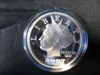 Rare! 2007/2006 Norfed $20 Liberty 1 oz .999 Fine Silver Double Date Round Vinta