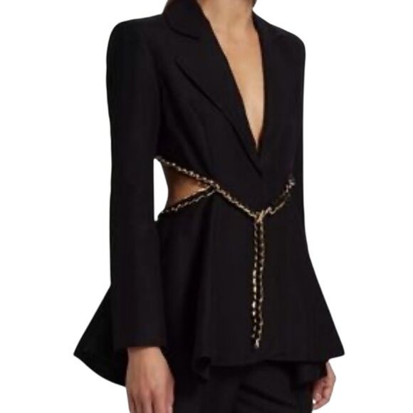 Aje Opal Backless Chainlink Jacket Size 4 NEW image 6